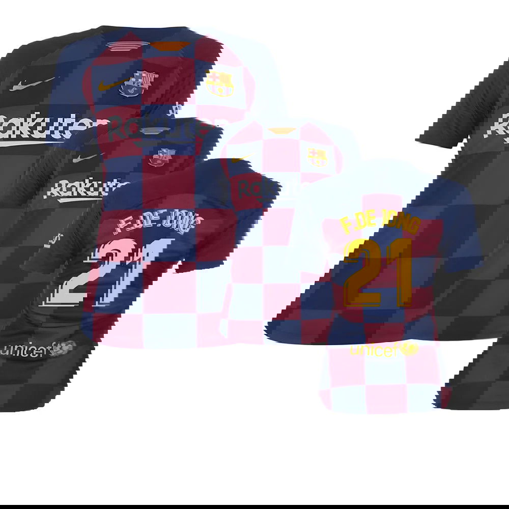 2019-2020 Barcelona Home Nike Ladies Shirt (F.De Jong 21)