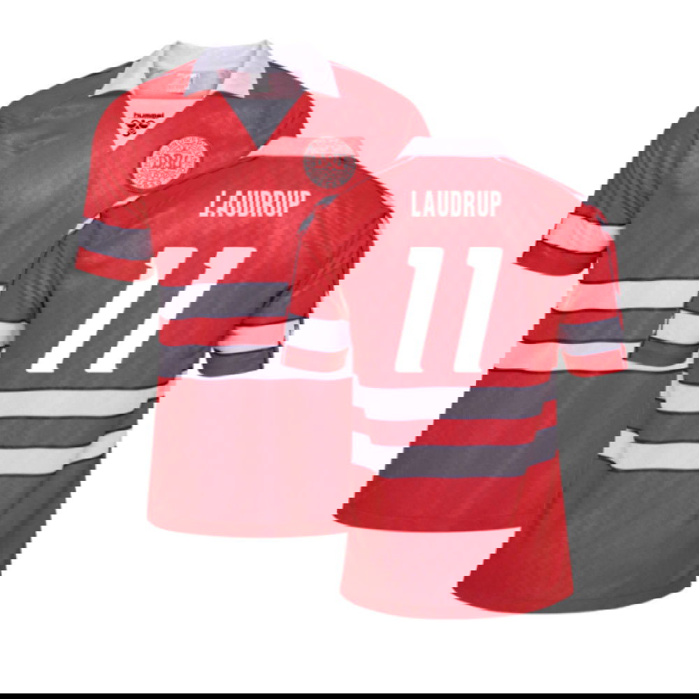 1988 Denmark Home Retro Shirt (Laudrup 11)