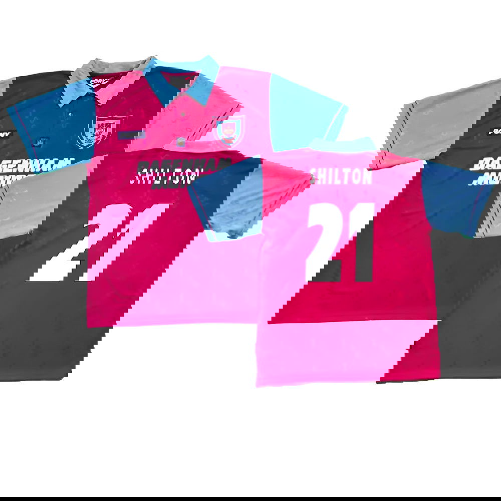 1995-1996 West Ham Centenary Pony Home Shirt (Shilton 21)