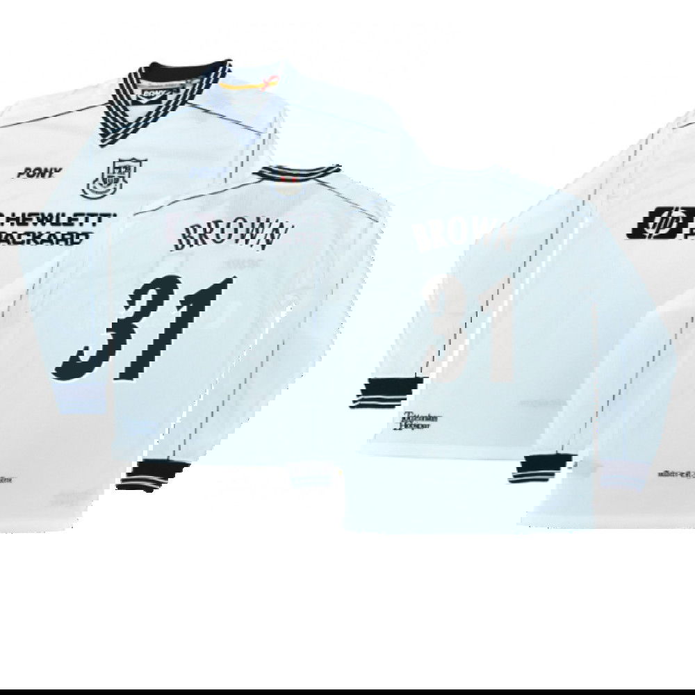 1997-1999 Tottenham Home LS Pony Retro Shirt (Brown 31)