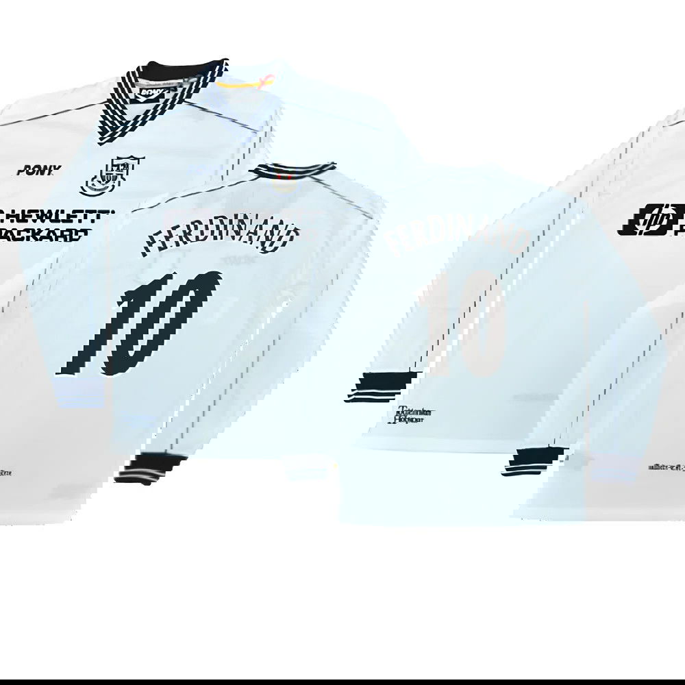 1997-1999 Tottenham Home LS Pony Retro Shirt (Ferdinand 10)