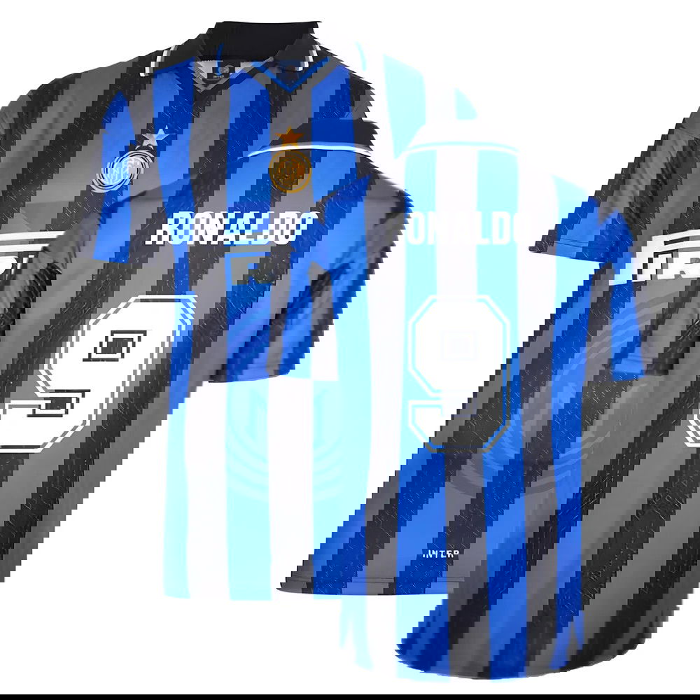1998 Inter Milan Score Draw Home Shirt (RONALDO 9)