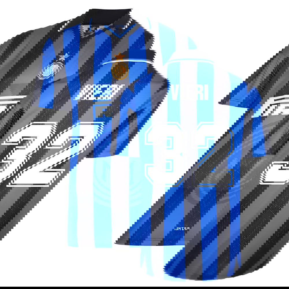 1998 Inter Milan Score Draw Home Shirt (VIERI 32)