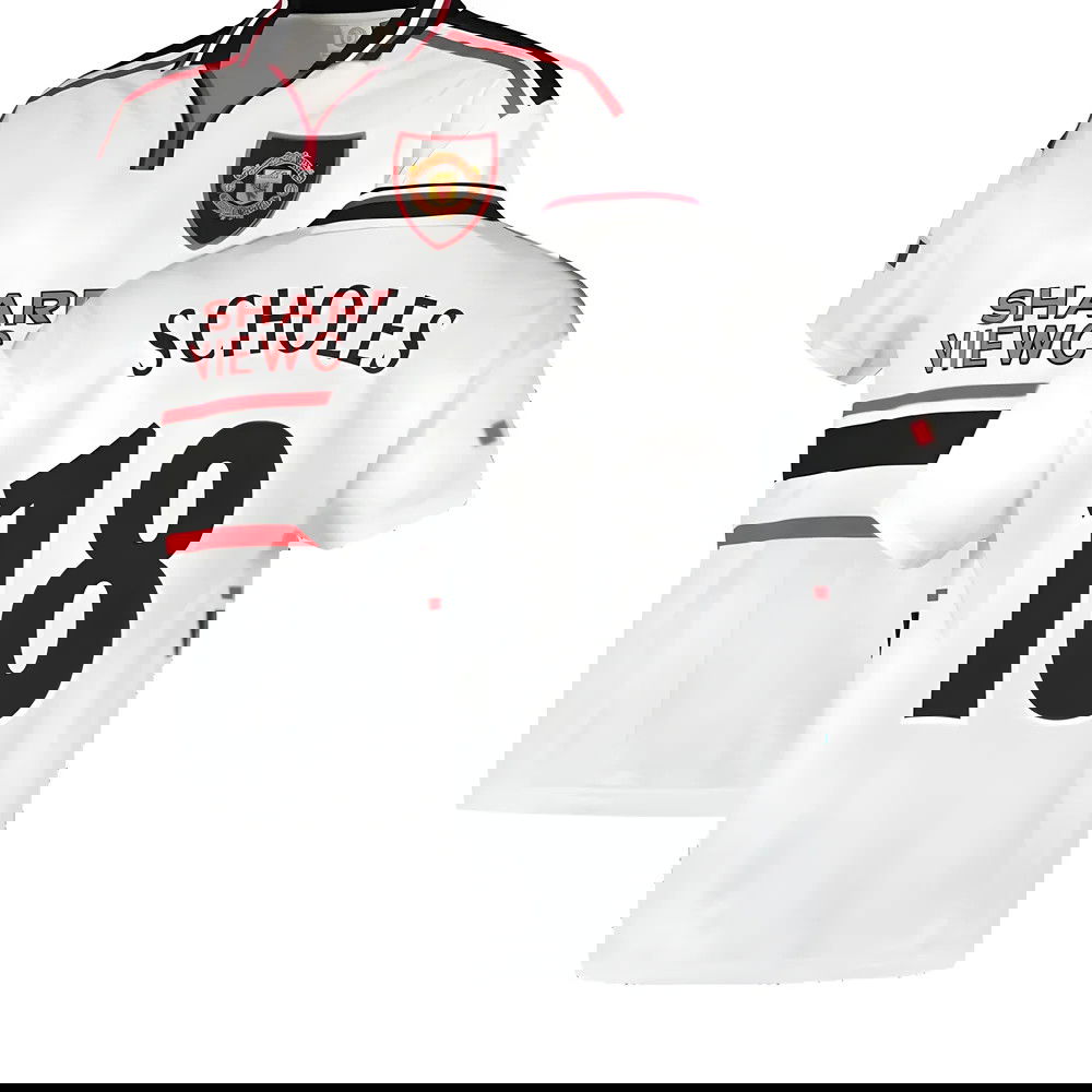 1999 Manchester United Away Football Shirt (SCHOLES 18)