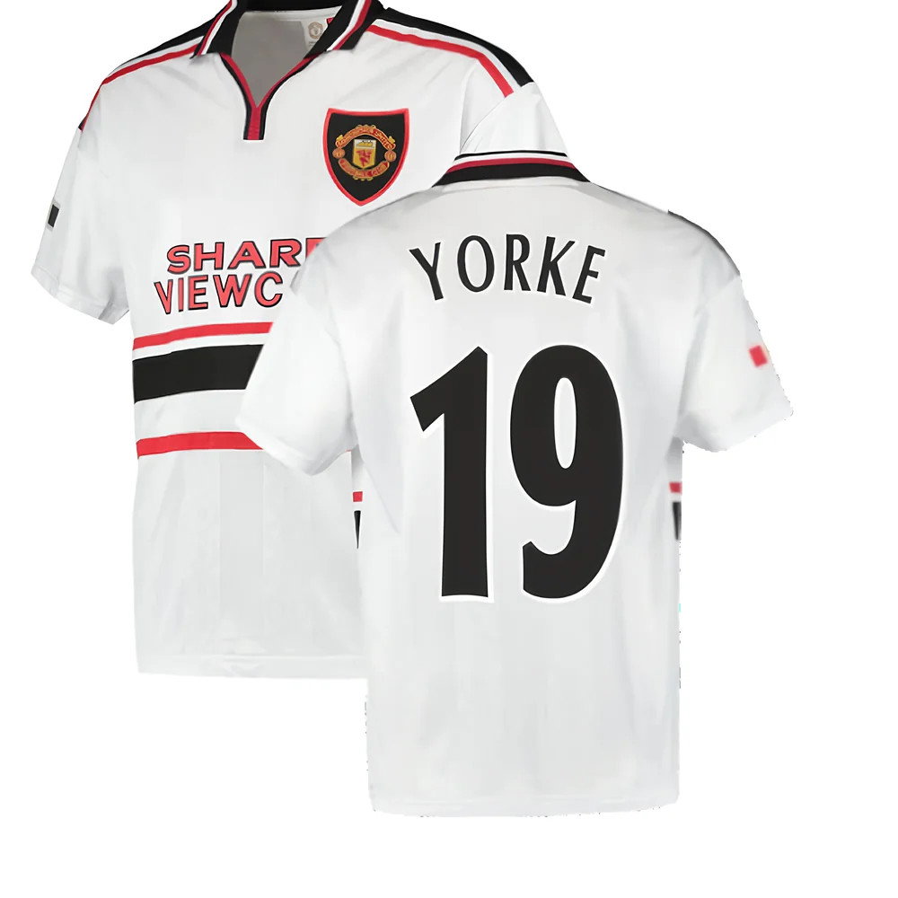 1999 Manchester United Away Football Shirt (YORKE 19)