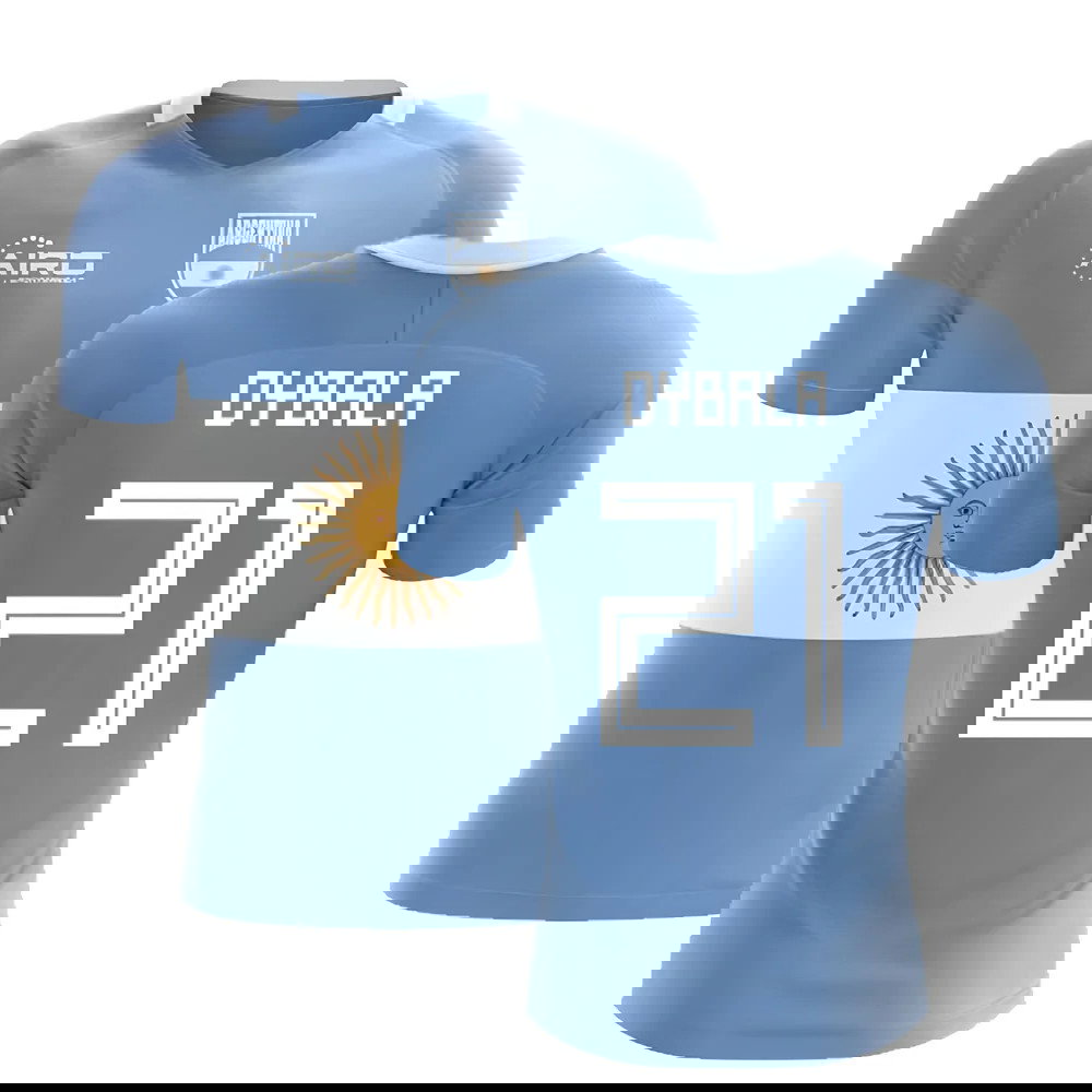 2025-2026 Argentina Flag Concept Football Shirt (Dybala 21)