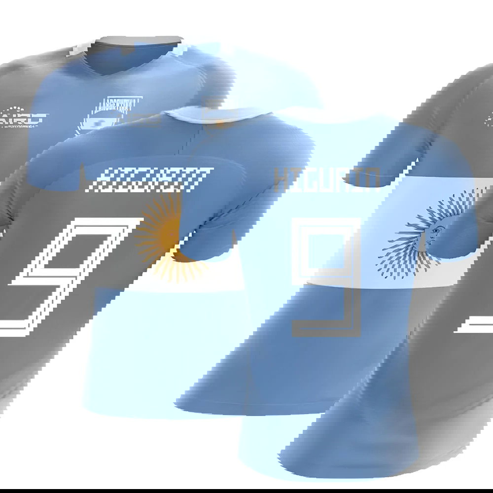 2025-2026 Argentina Flag Concept Football Shirt (Higuain 9)