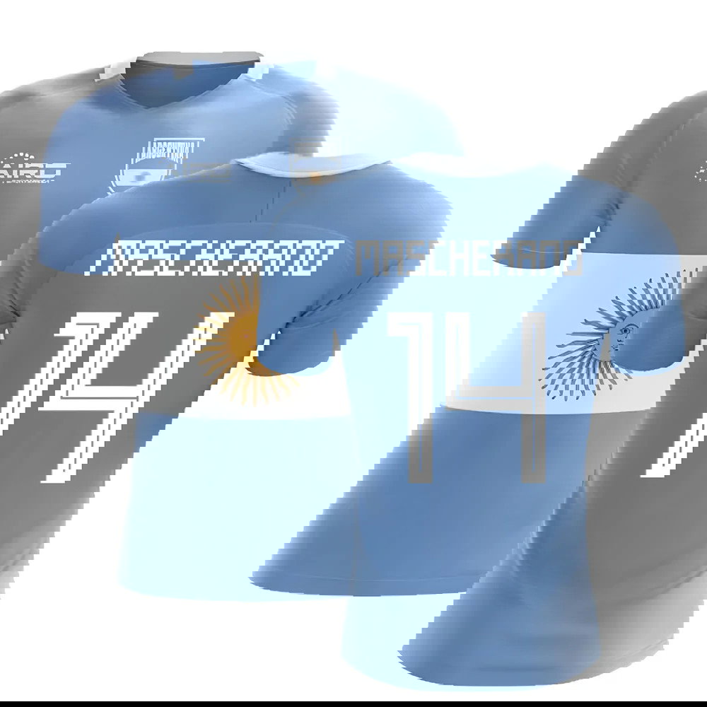 2025-2026 Argentina Flag Concept Football Shirt (Mascherano 14)
