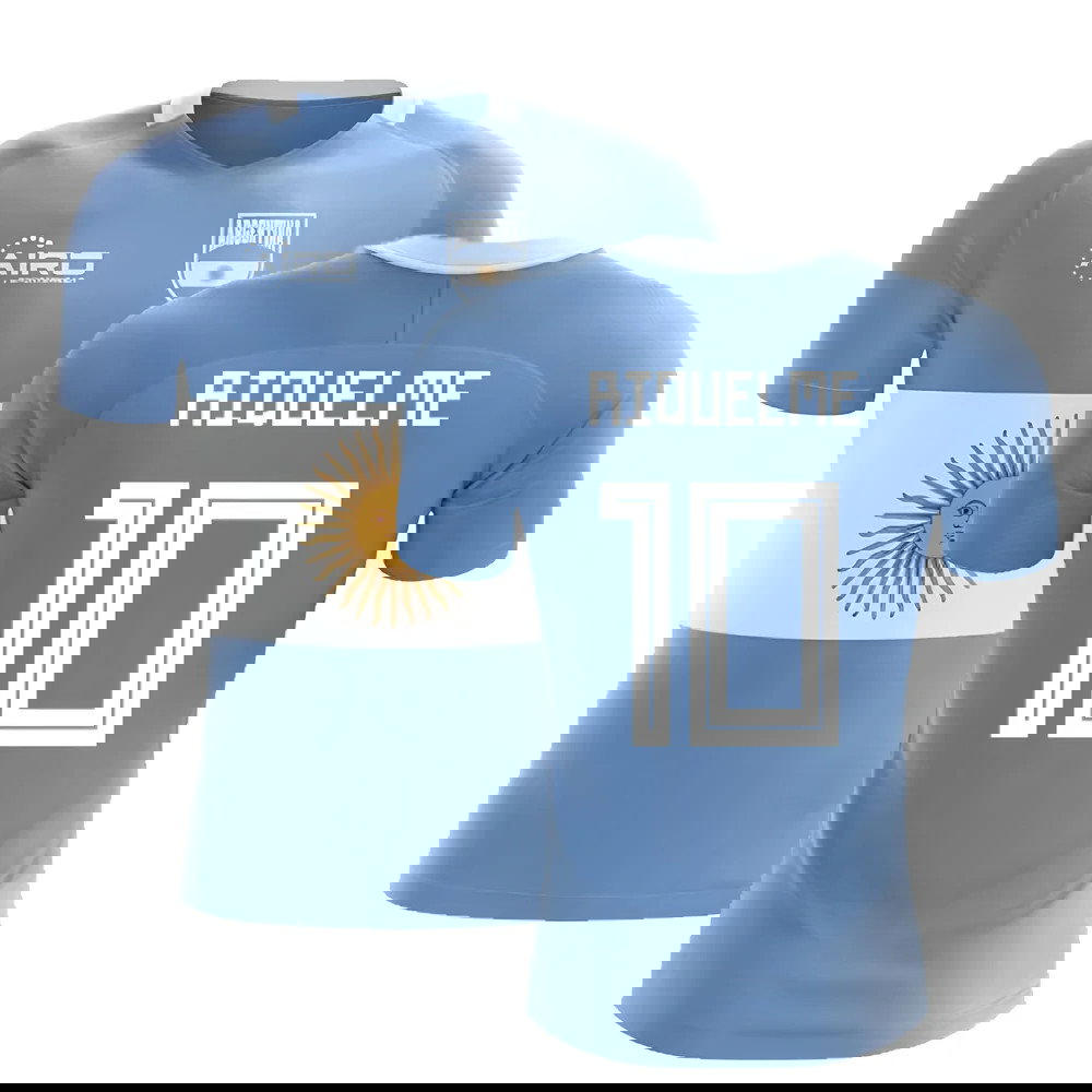 2025-2026 Argentina Flag Concept Football Shirt (Riquelme 10)