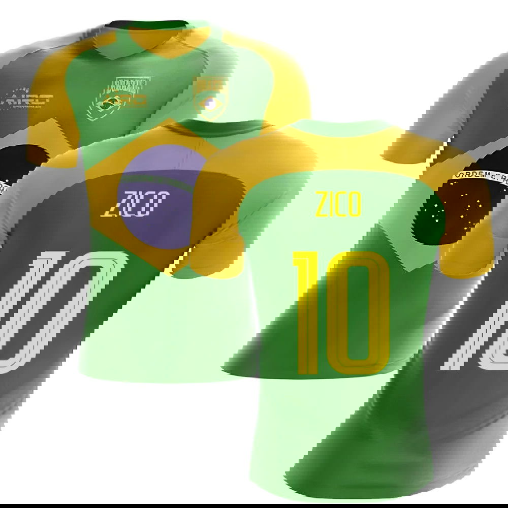 2025-2026 Brazil Flag Concept Football Shirt (Zico 10)