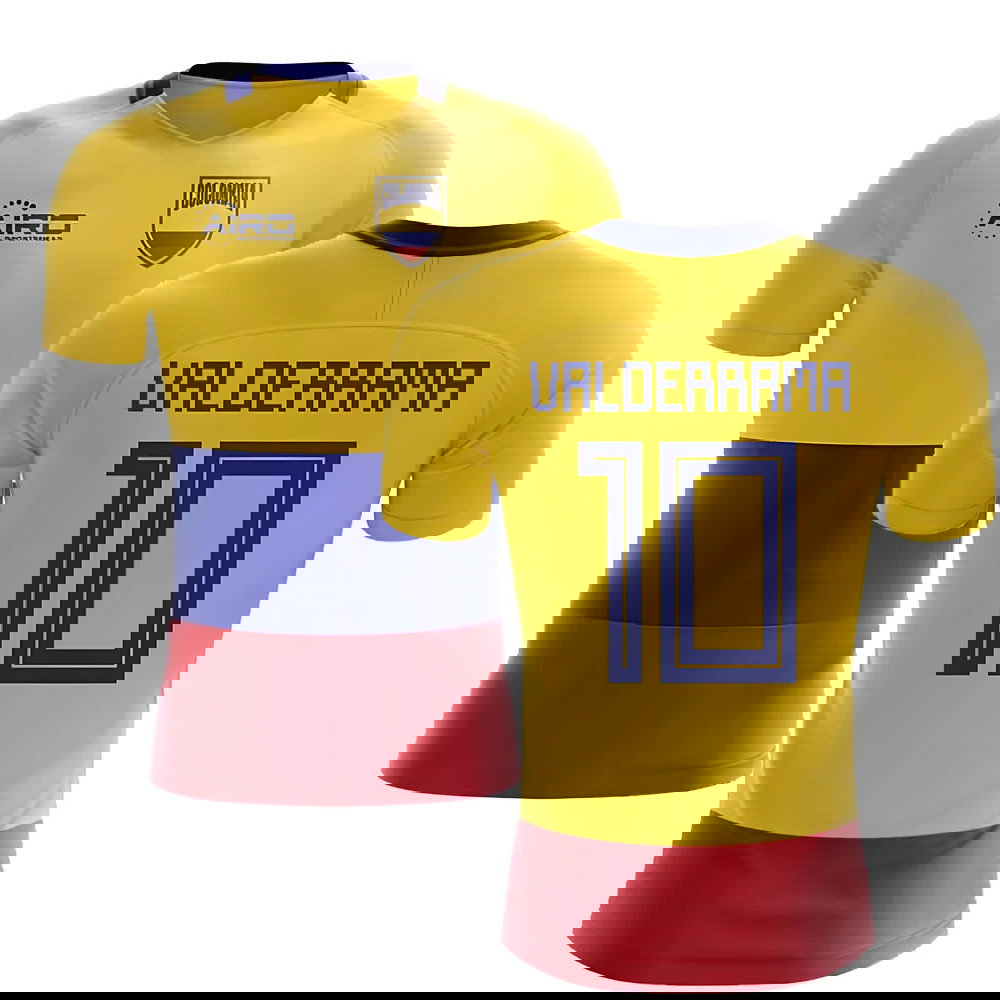 2025-2026 Colombia Flag Concept Football Shirt (Valderrama 10)