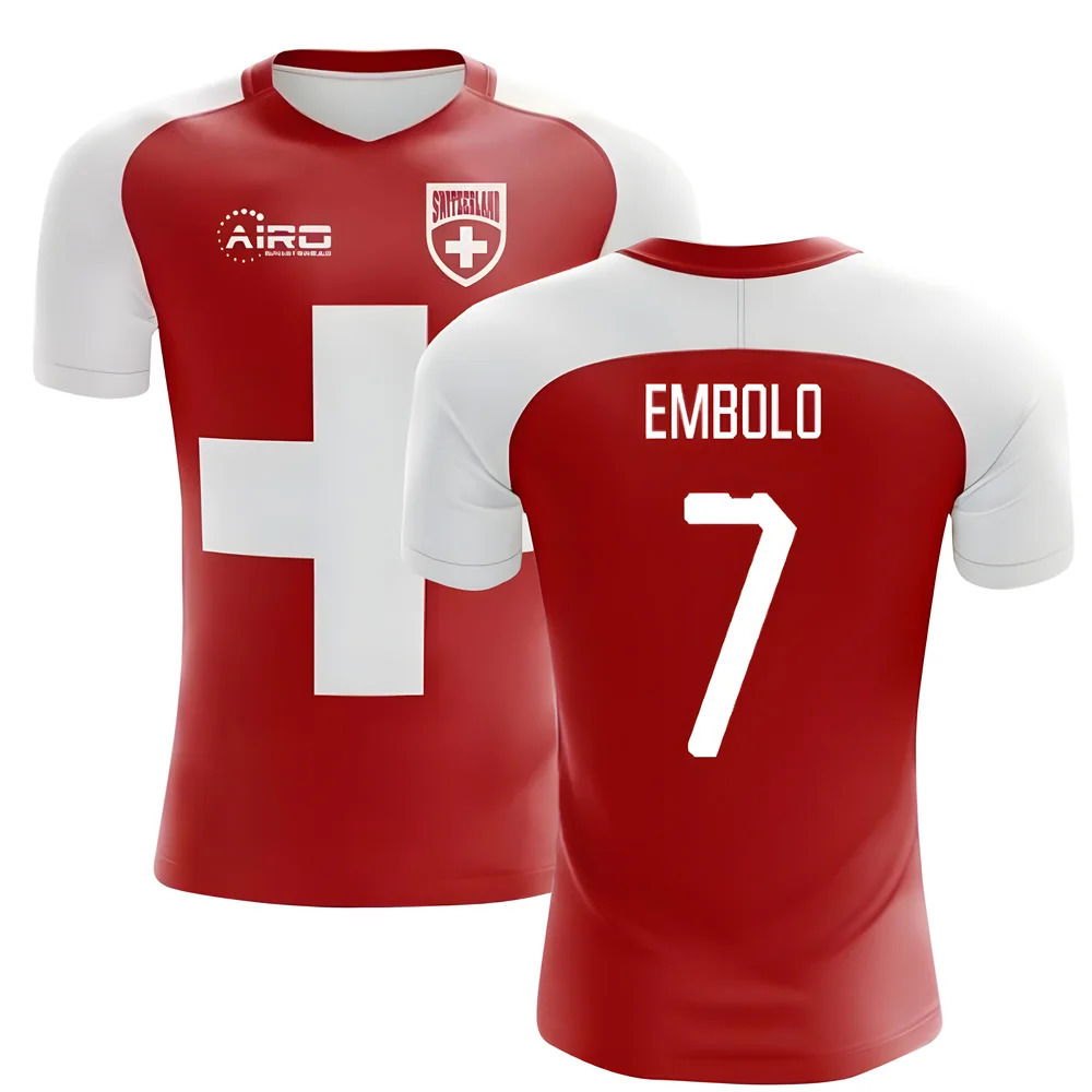 2025-2026 Switzerland Flag Concept Football Shirt (Embolo 7)