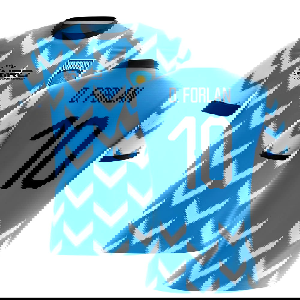 2025-2026 Uruguay Home Concept Football Shirt (D. Forlan 10)