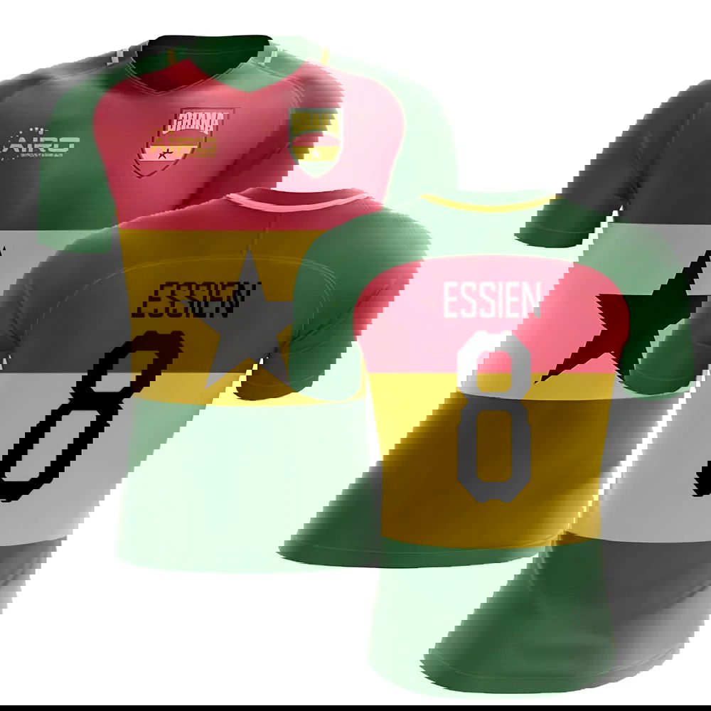 2025-2026 Ghana Flag Concept Football Shirt (Essien 8)
