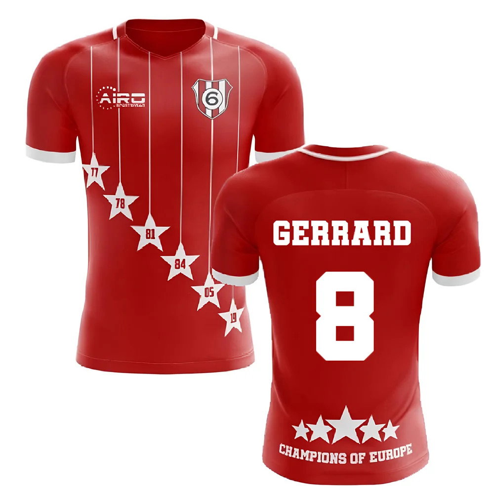 2025-2026 Liverpool 6 Time Champions Concept Football Shirt (Gerrard 8)