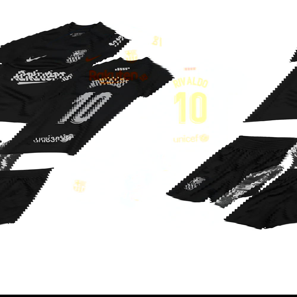 2020-2021 Barcelona Away Baby Kit (RIVALDO 10)