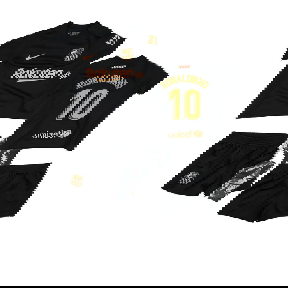 2020-2021 Barcelona Away Baby Kit (RONALDINHO 10)
