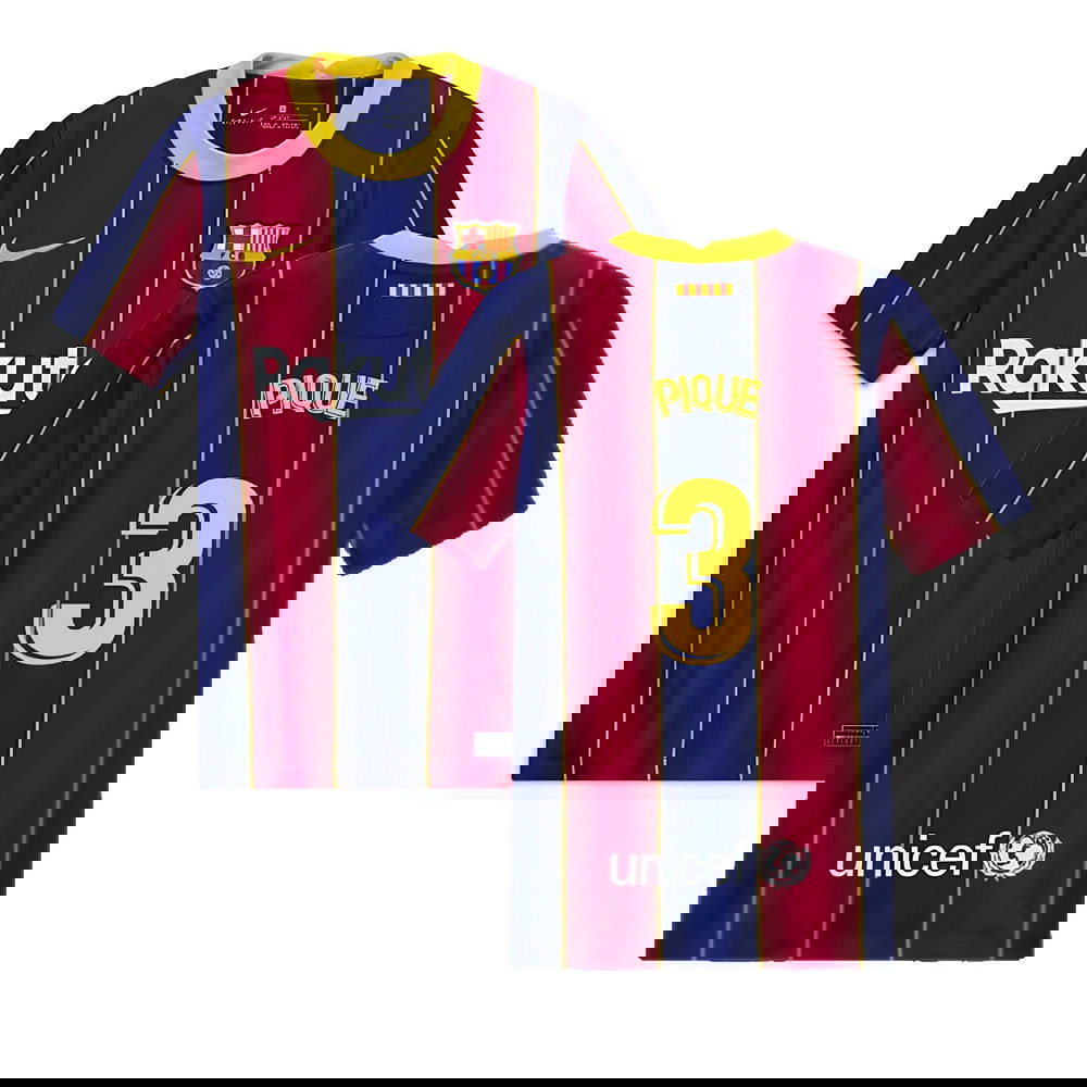 2020-2021 Barcelona Home Jersey (Kids) (PIQUE 3)