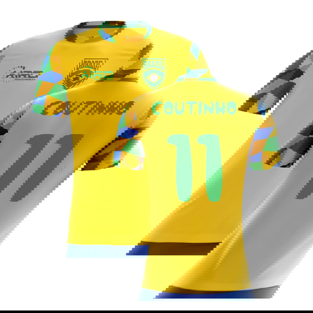 2025-2026 Brazil Home Concept Football Shirt (Coutinho 11)