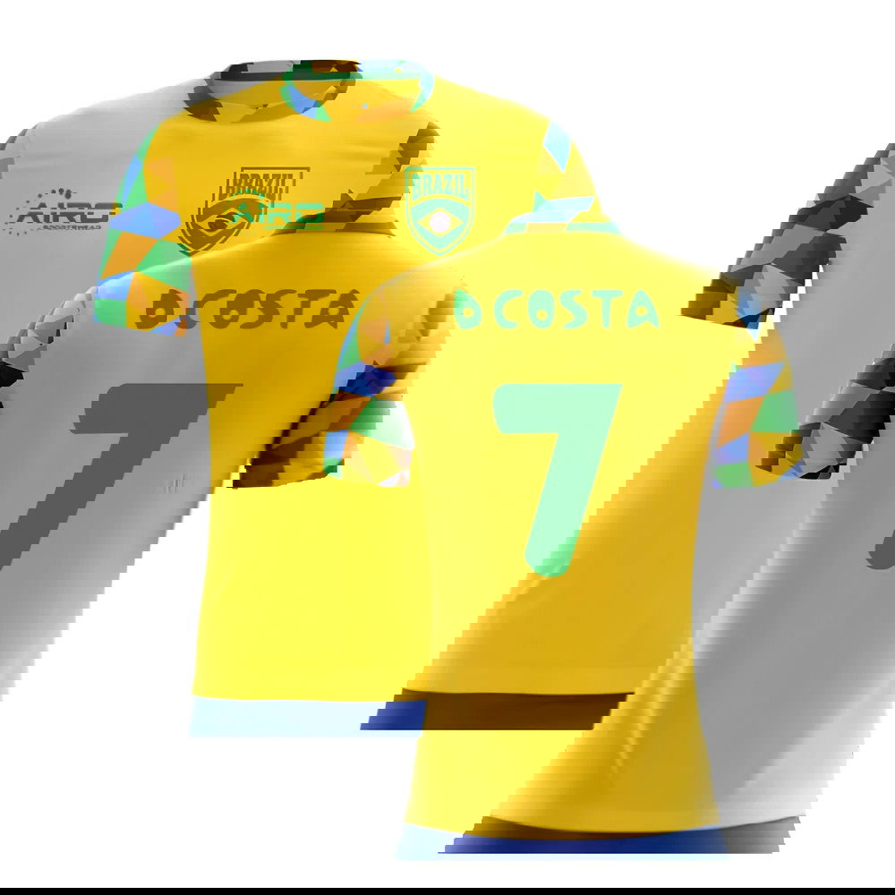 2025-2026 Brazil Home Concept Football Shirt (D Costa 7) - Kids