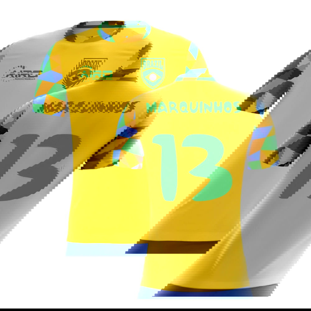 2025-2026 Brazil Home Concept Football Shirt (Marquinhos 13) - Kids
