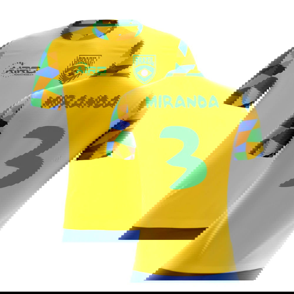 2025-2026 Brazil Home Concept Football Shirt (Miranda 3) - Kids