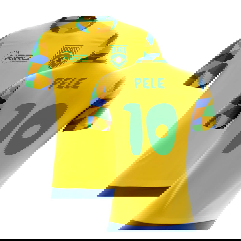 2025-2026 Brazil Home Concept Football Shirt (Pele 10) - Kids