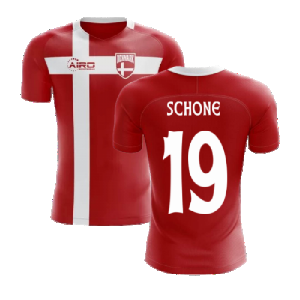 2025-2026 Denmark Flag Concept Football Shirt (Schone 19) - Kids