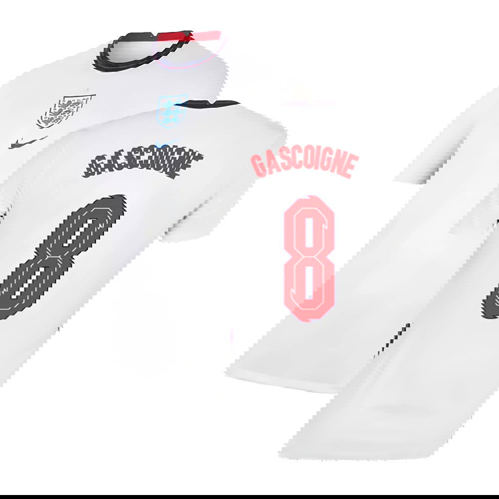 2020-2021 England Home Nike Football Shirt (GASCOIGNE 8)