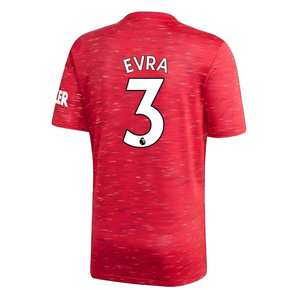 2020-2021 Man Utd Adidas Home Football Shirt (EVRA 3)