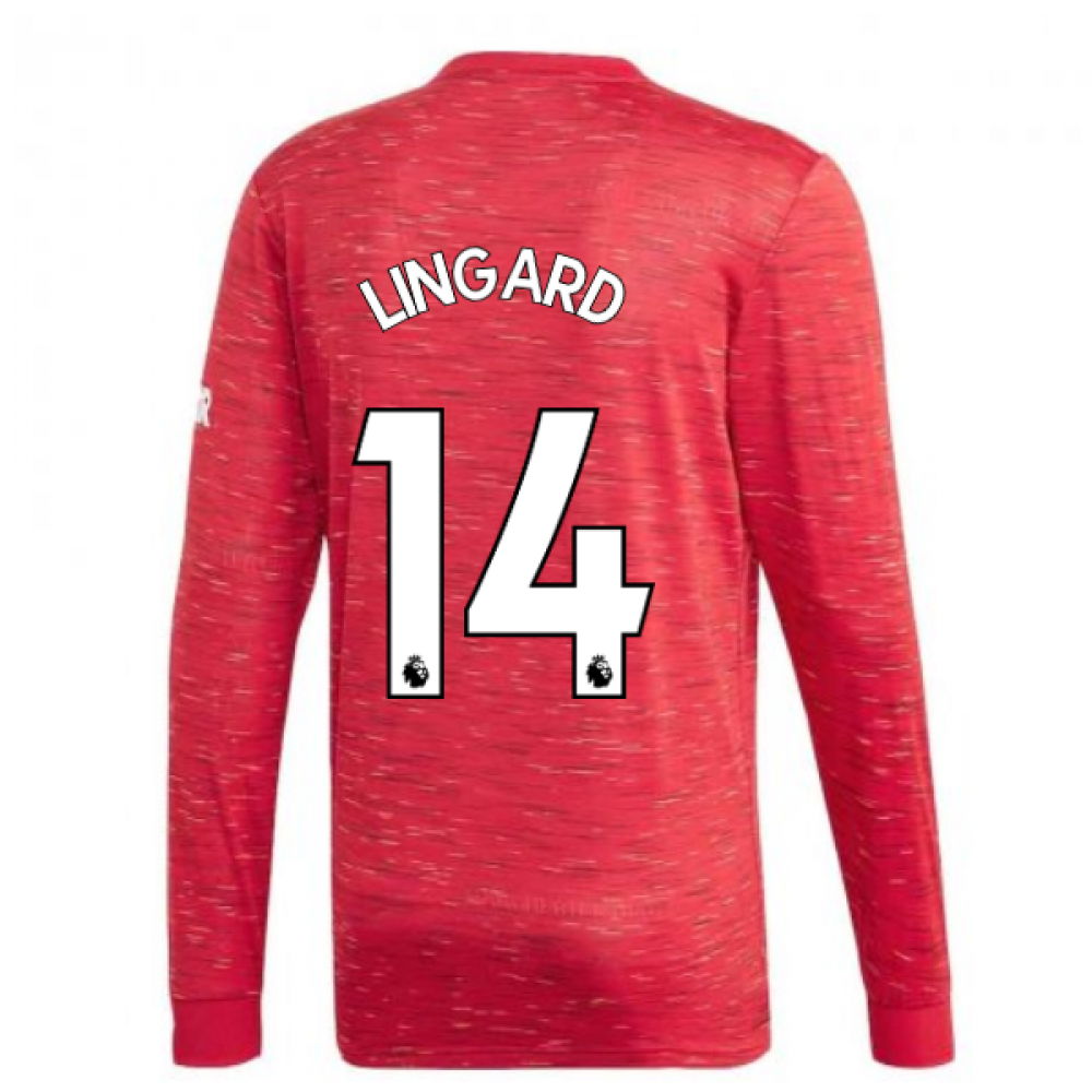 2020-2021 Man Utd Adidas Home Long Sleeve Shirt (LINGARD 14)