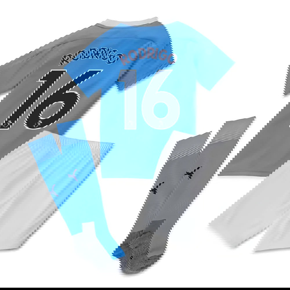 2020-2021 Manchester City Home Little Boys Mini Kit (RODRIGO 16)