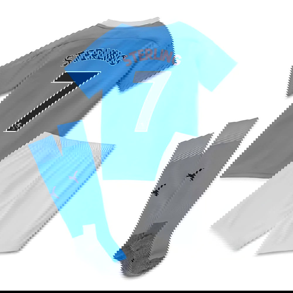 2020-2021 Manchester City Home Little Boys Mini Kit (STERLING 7)