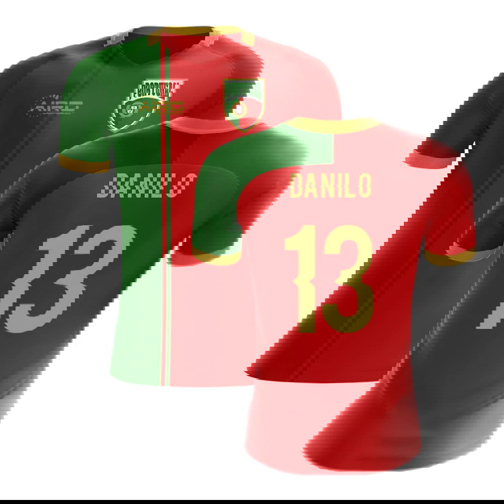 2025-2026 Portugal Flag Home Concept Football Shirt (Danilo 13) - Kids