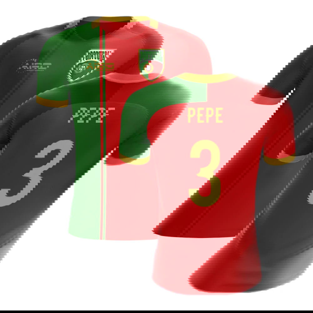 2025-2026 Portugal Flag Home Concept Football Shirt (Pepe 3) - Kids