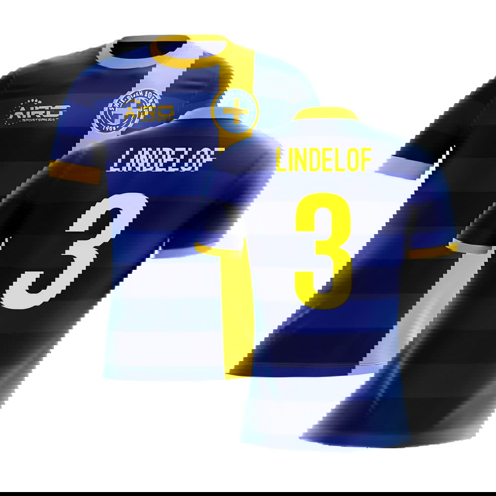 2025-2026 Sweden Airo Concept Away Shirt (Lindelof 3)