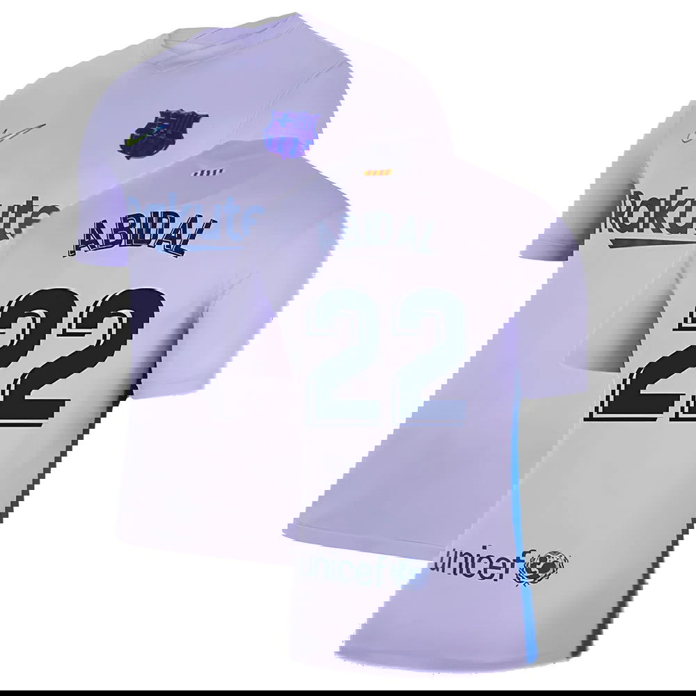 2021-2022 Barcelona Away Shirt (Kids) (ABIDAL 22)