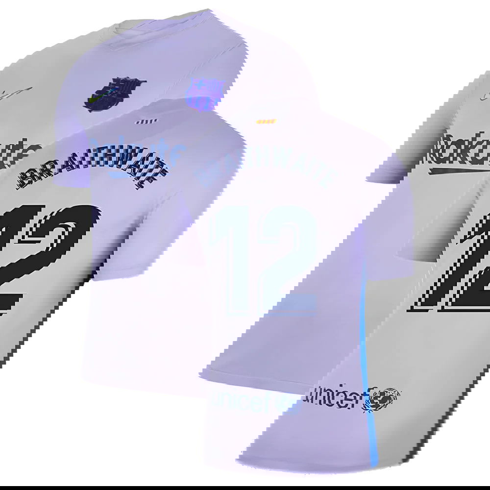 2021-2022 Barcelona Away Shirt (Kids) (BRAITHWAITE 12)