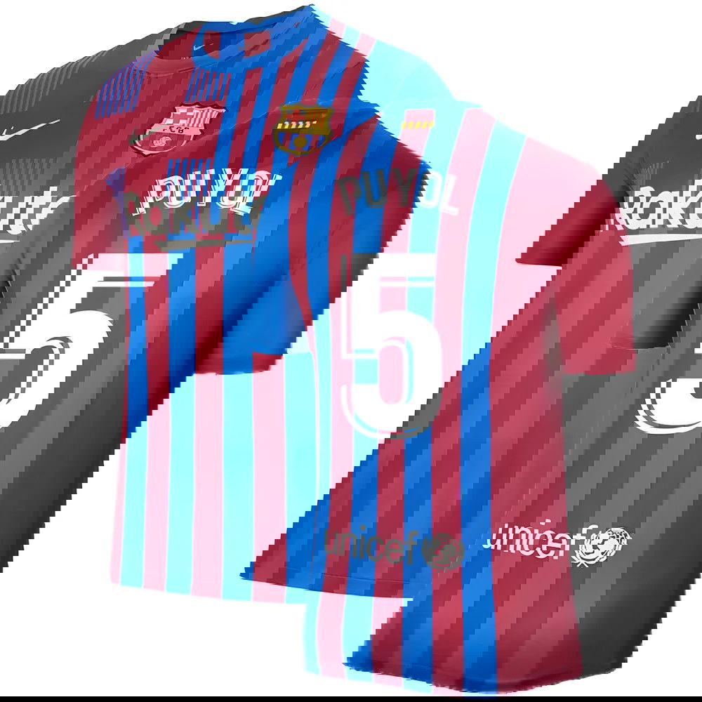 2021-2022 Barcelona Home Shirt (PUYOL 5)
