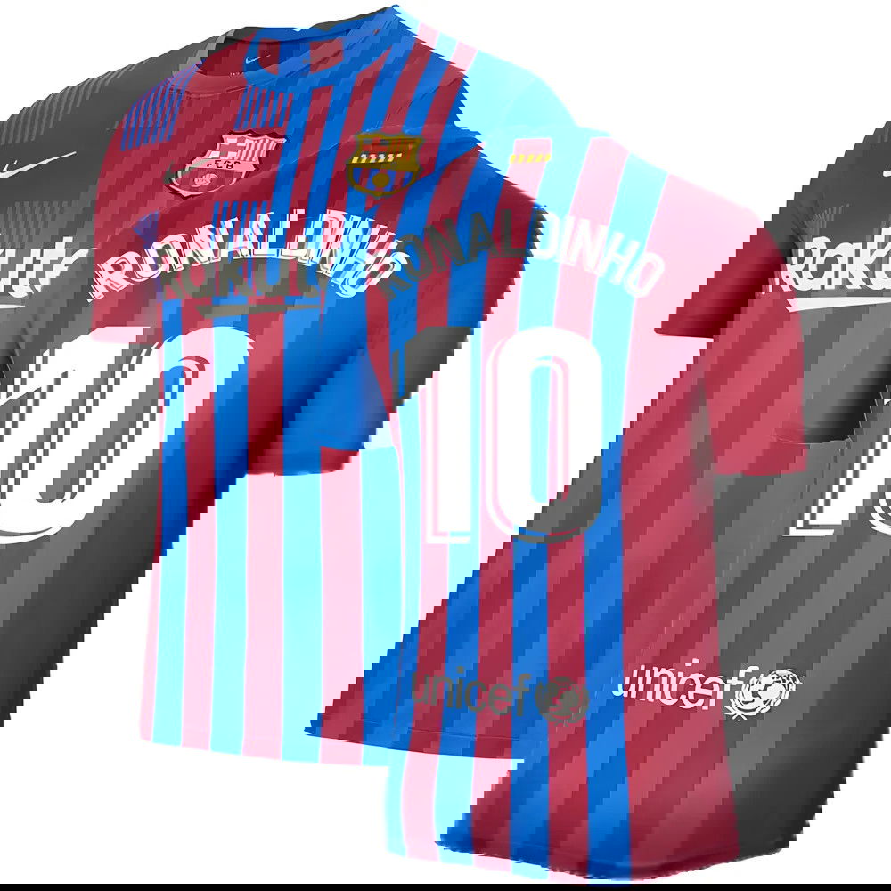 2021-2022 Barcelona Home Shirt (RONALDINHO 10)