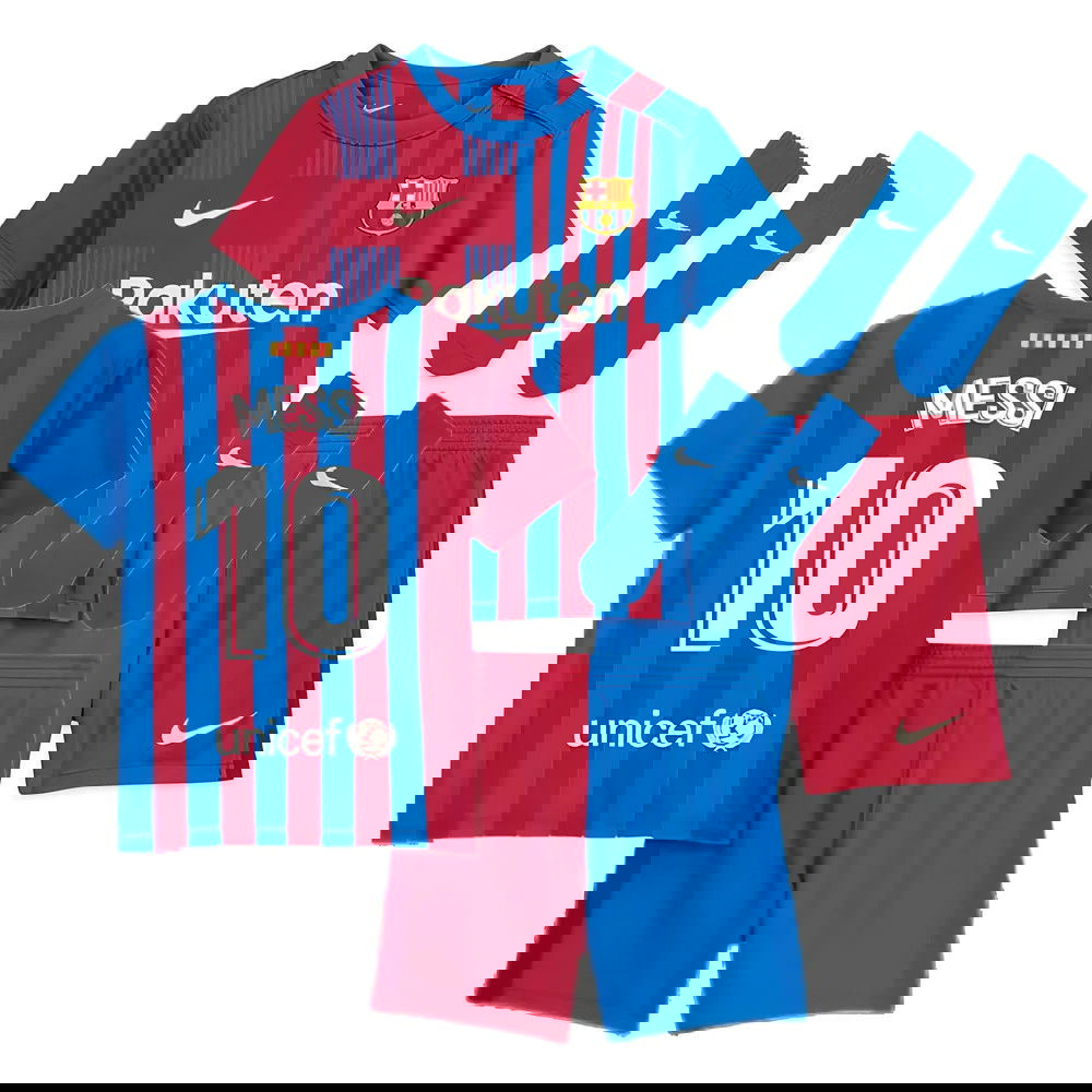 2021-2022 Barcelona Infants Home Kit (MESSI 10)