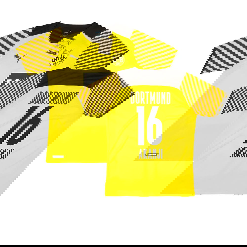 2021-2022 Borussia Dortmund Player Issue Home Shirt (AKANJI 16)