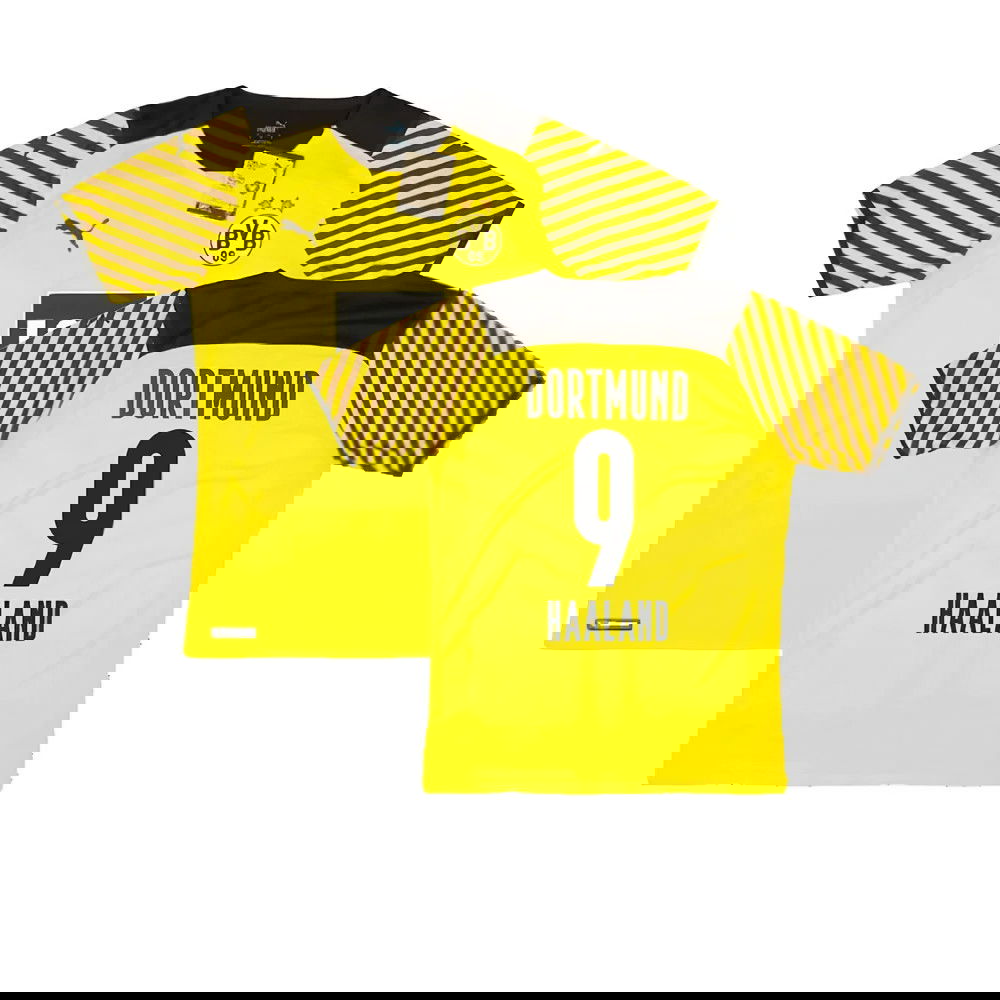 2021-2022 Borussia Dortmund Player Issue Home Shirt (HAALAND 9)