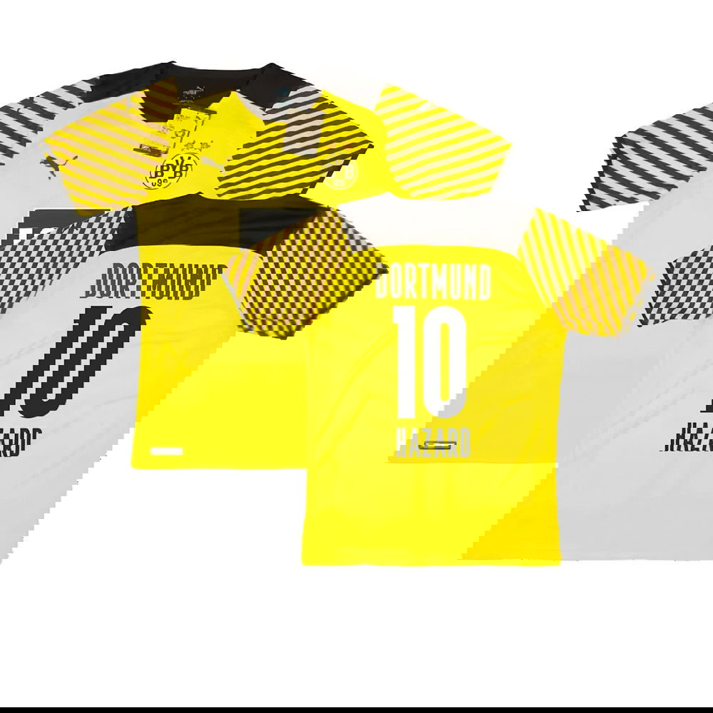 2021-2022 Borussia Dortmund Player Issue Home Shirt (HAZARD 10)
