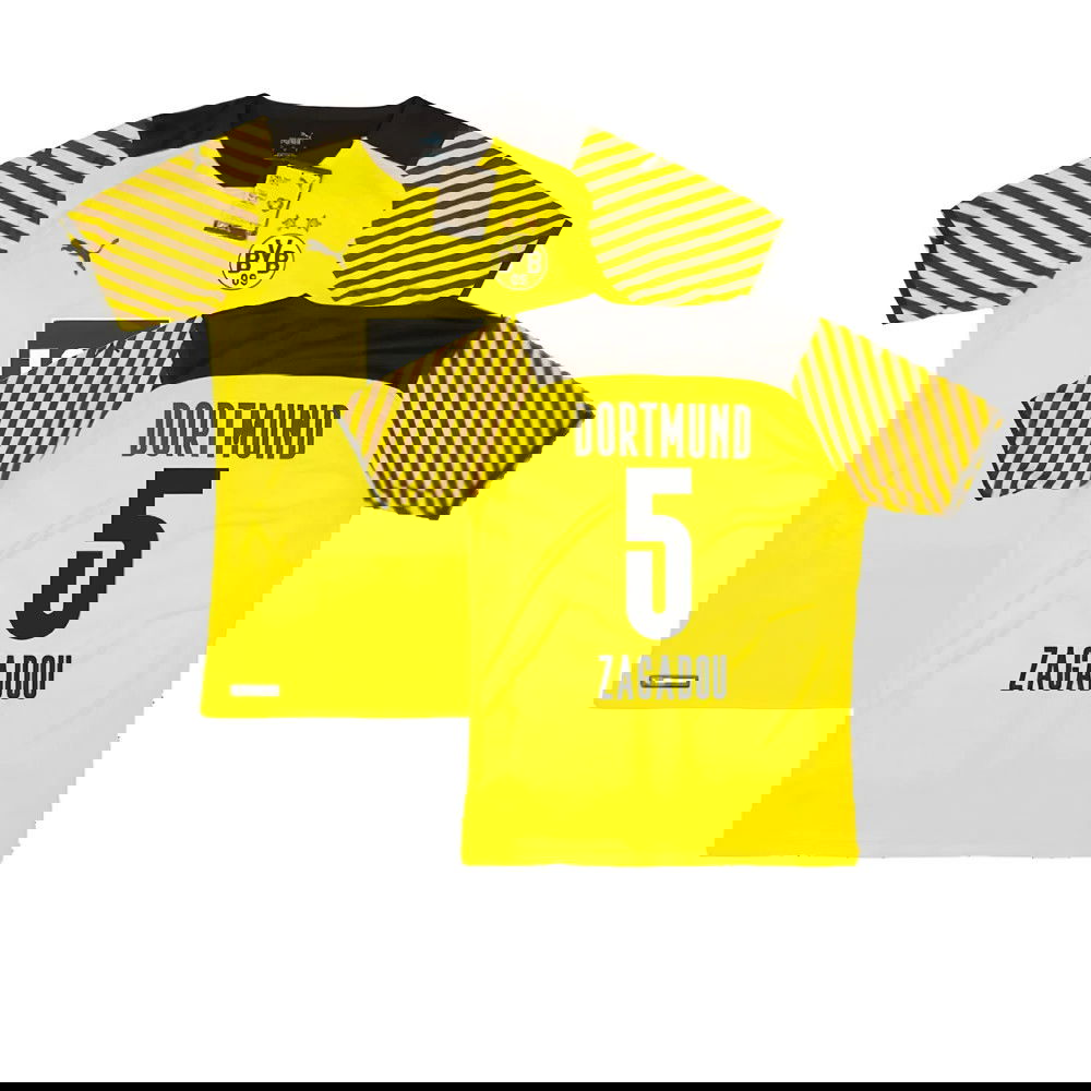 2021-2022 Borussia Dortmund Player Issue Home Shirt (ZAGADOU 5)