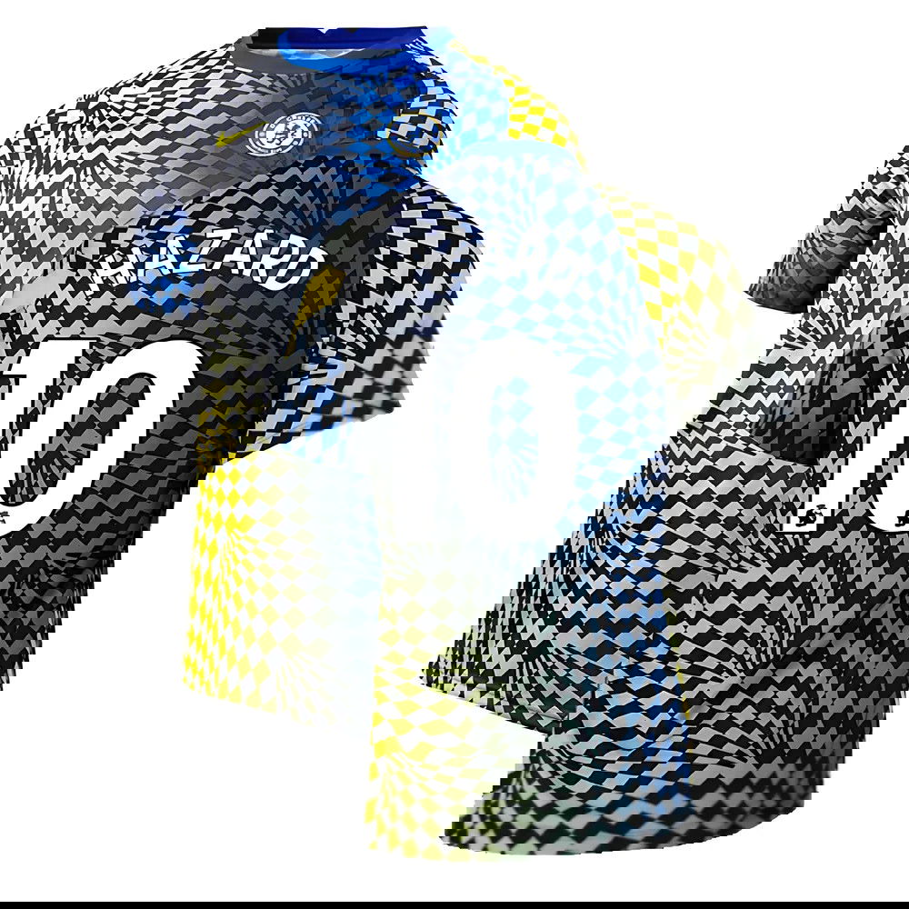 2021-2022 Chelsea Dry Pre-Match Training Shirt (Blue) (HAZARD 10)