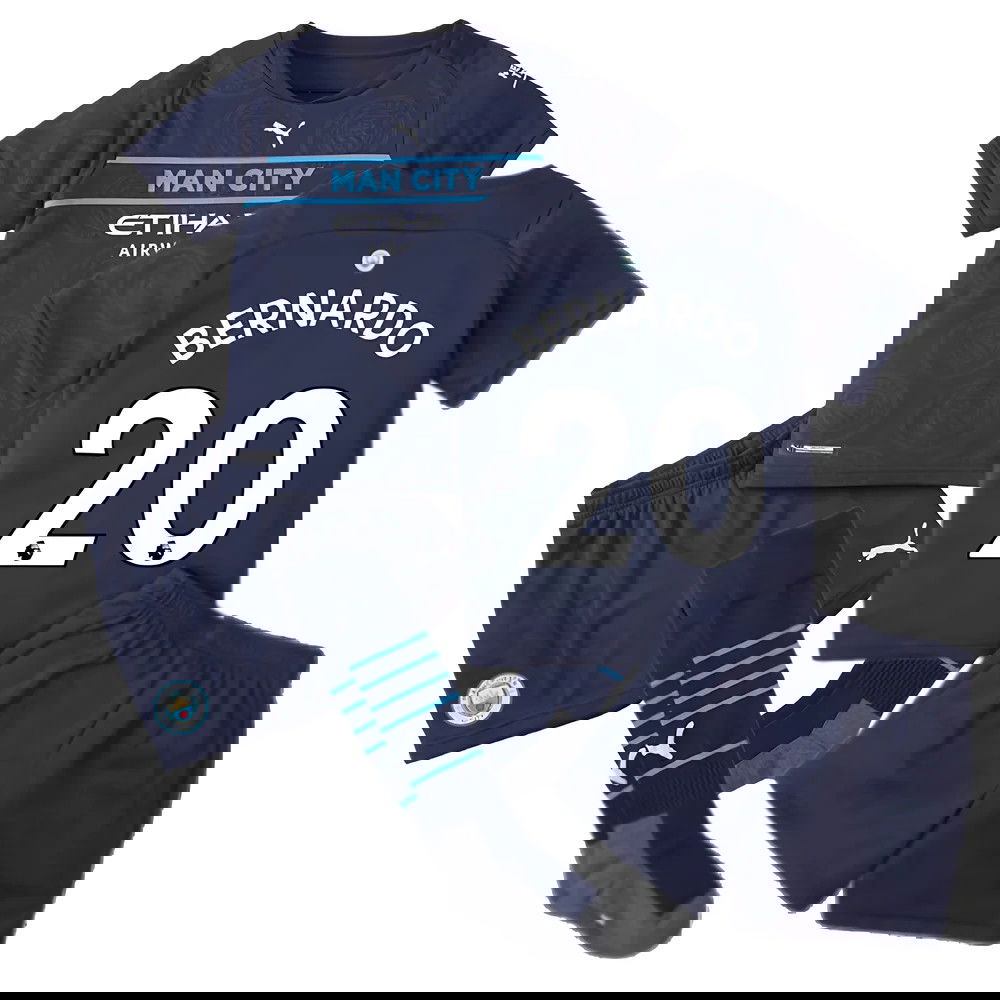 2021-2022 Man City 3rd Mini Kit (BERNARDO 20)