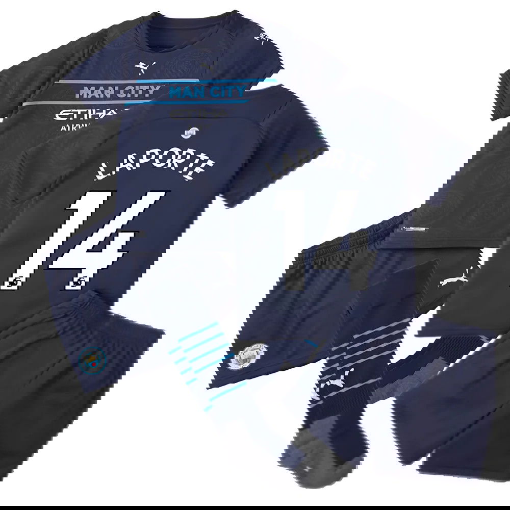 2021-2022 Man City 3rd Mini Kit (LAPORTE 14)