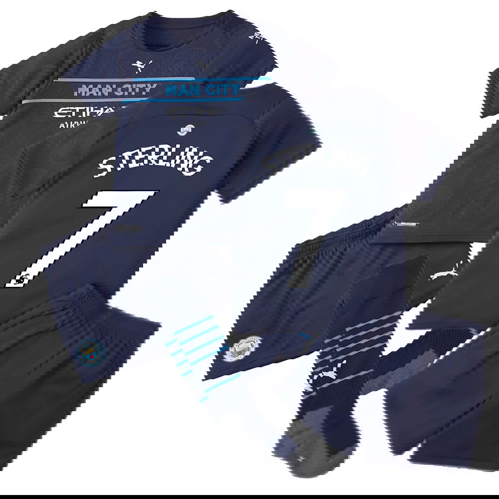 2021-2022 Man City 3rd Mini Kit (STERLING 7)