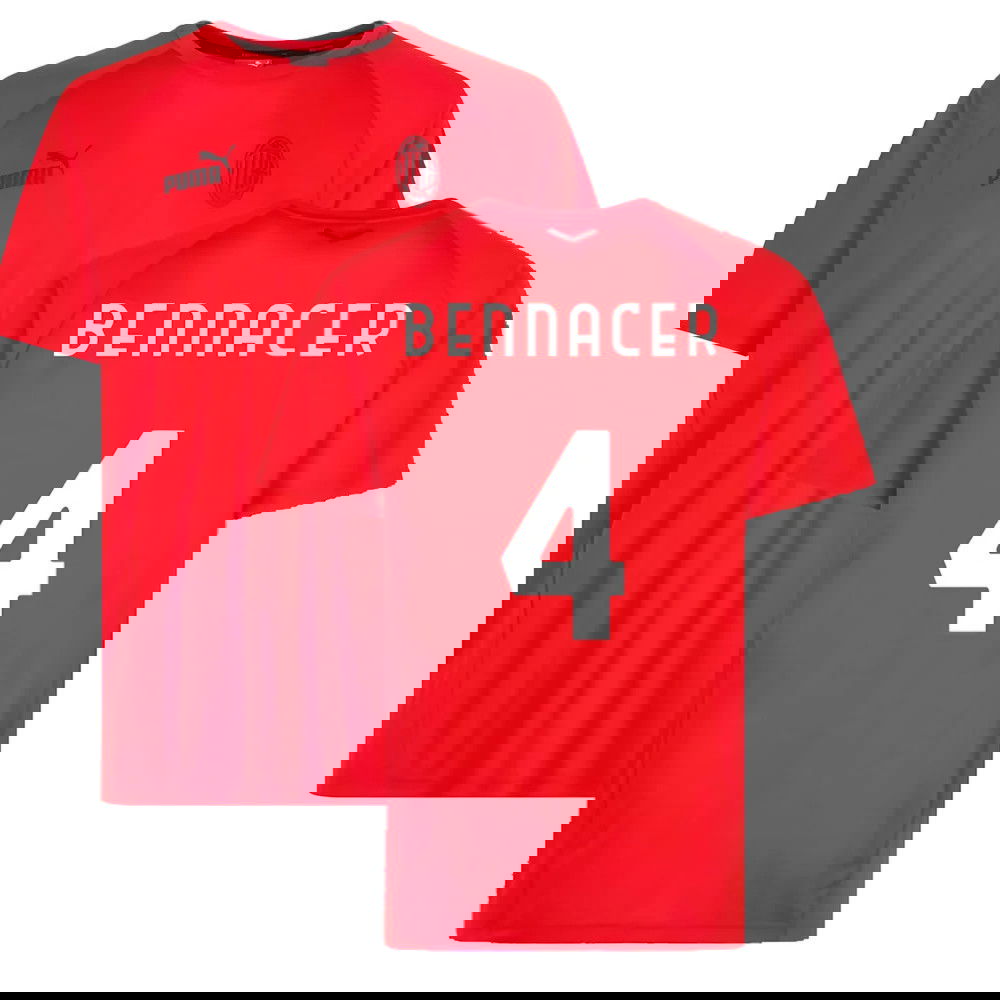 2022-2023 AC Milan Casuals Tee (Red) (BENNACER 4)